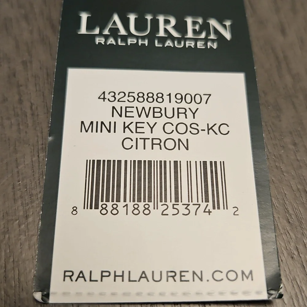 Lauren Ralph Lauren Newbury Mini Cosmetic Case/key chain, NWT, Saffiano Leather